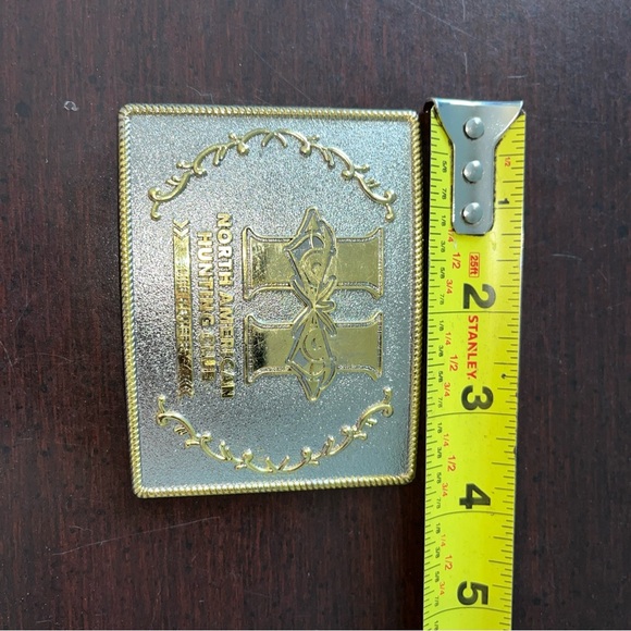 SUPER RARE.   rectangular North American Hunting club life member  Belt Buckle - Picture 5 of 6
